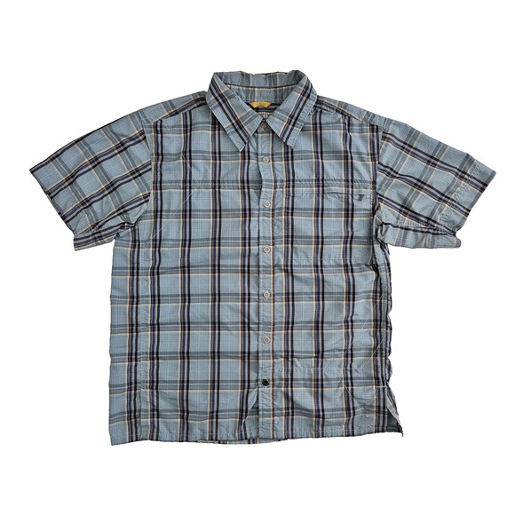 Mountain Hardwear Other - Mountain Hardwear (Mens Large) Blue Plaid Short Sleeve Button Up Shirt Outdoors‎